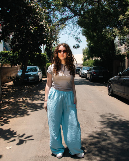 Blue Linen Pants