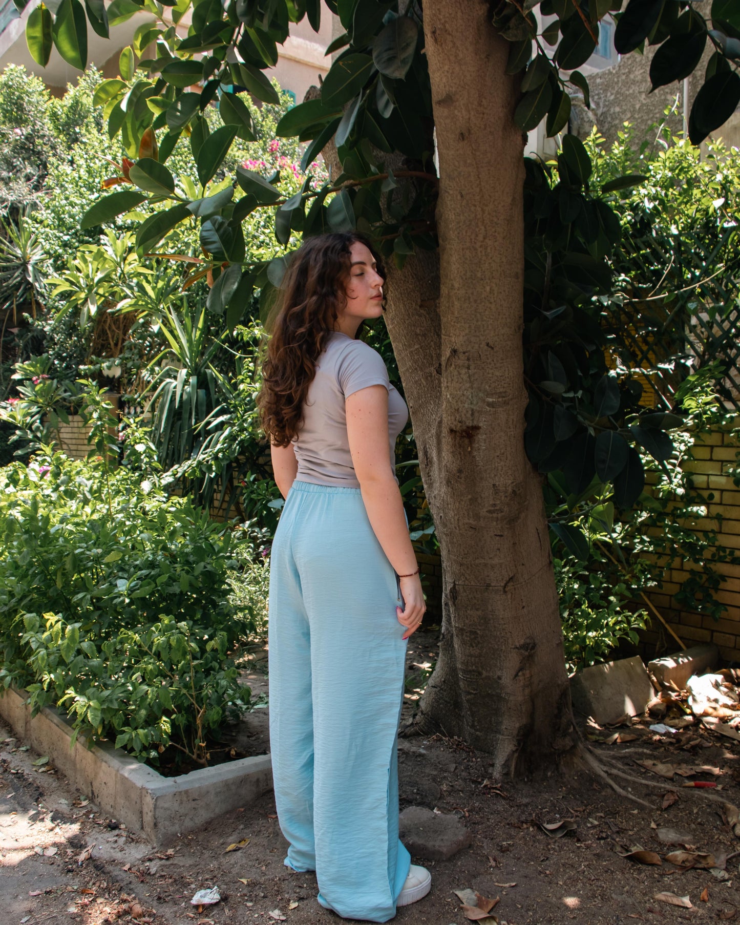 Blue Linen Pants