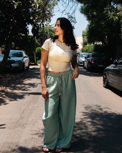 Mint Linen Pants