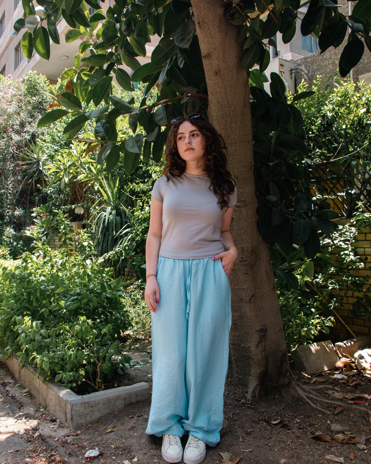 Blue Linen Pants